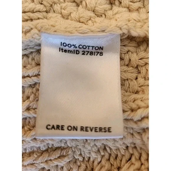 LL Bean Signature Fisherman Sweater Chunky Cable Knit Cottage Cream Womens Sz S - Picture 10 of 11